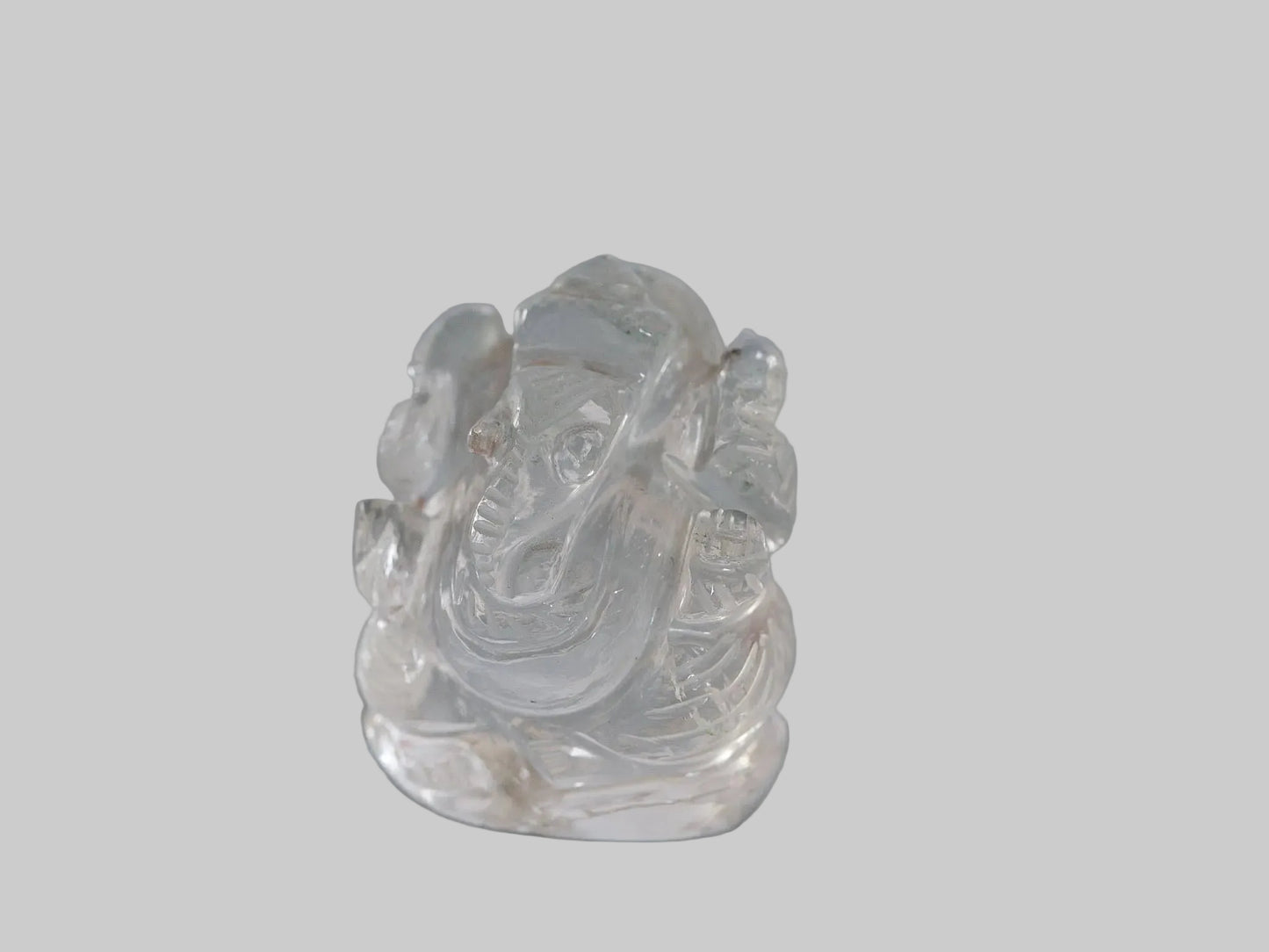 Miniature Ganesha Quartz Crystal Statue #2
