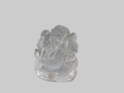 Miniature Ganesha Quartz Crystal Statue #2