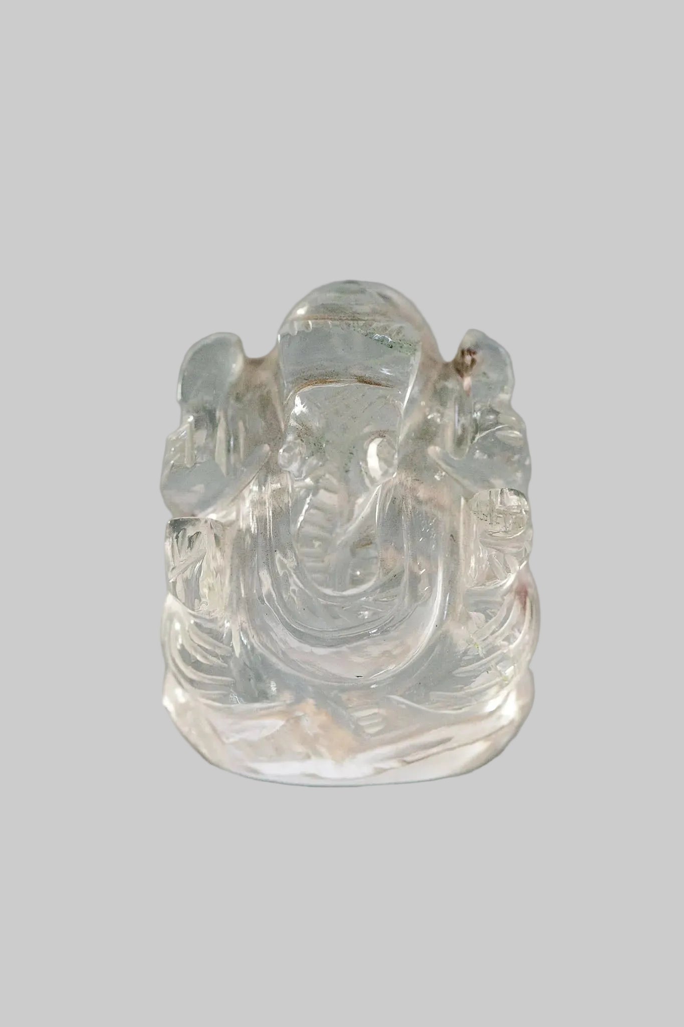 Miniature Ganesha Quartz Crystal Statue #2