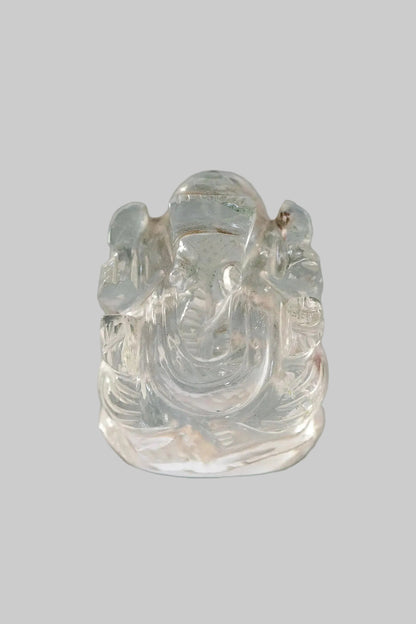 Miniature Ganesha Quartz Crystal Statue #2