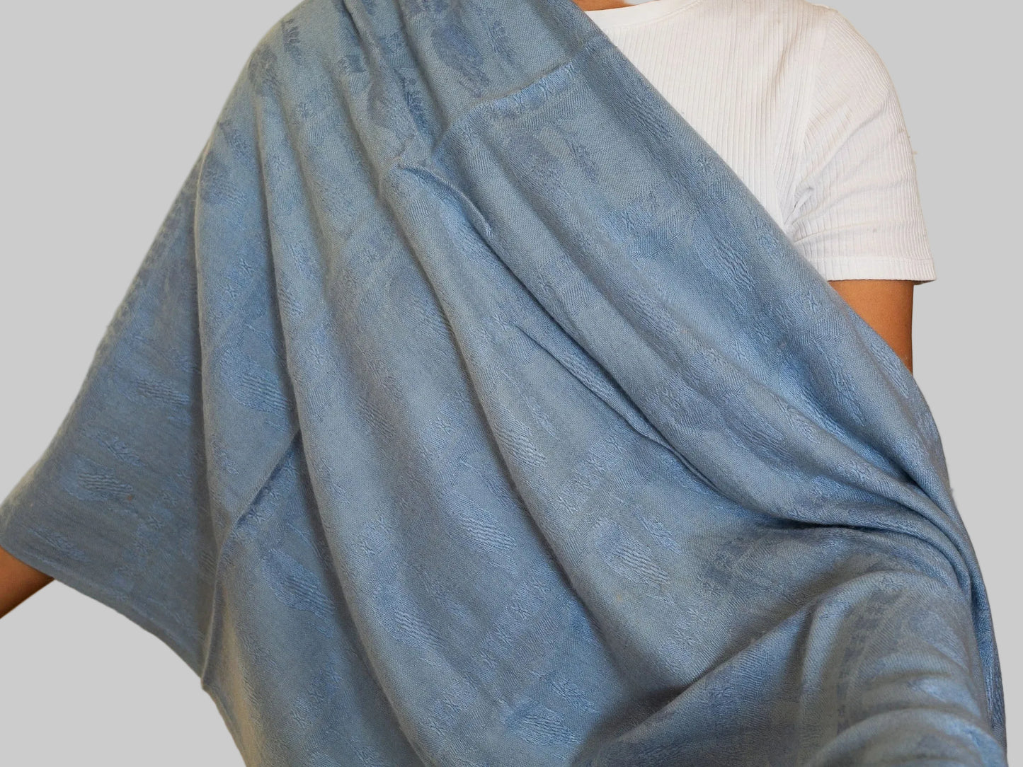 Cashmere and Silk Patterned Shawl