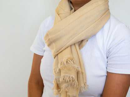 Cashmere and Silk Shawl (2 colours Blue & Butterscotch)