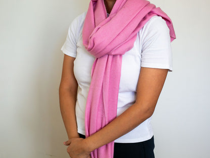 Cashmere and Silk Shawl (2 colours Pink and Yellow)
