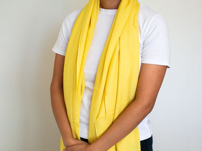 Cashmere and Silk Shawl (2 colours Pink and Yellow)