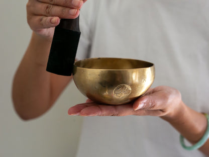 Hand Hammered Moon Singing Bowl - Base Note C#5 562 Hz