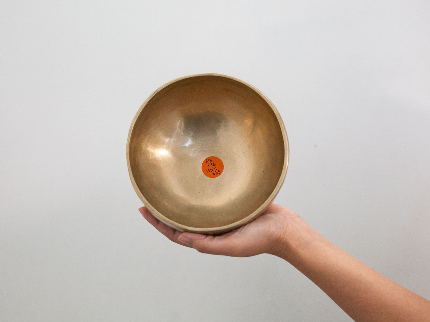 Hand Hammered Moon Singing Bowl - Base Note D3 146 Hz