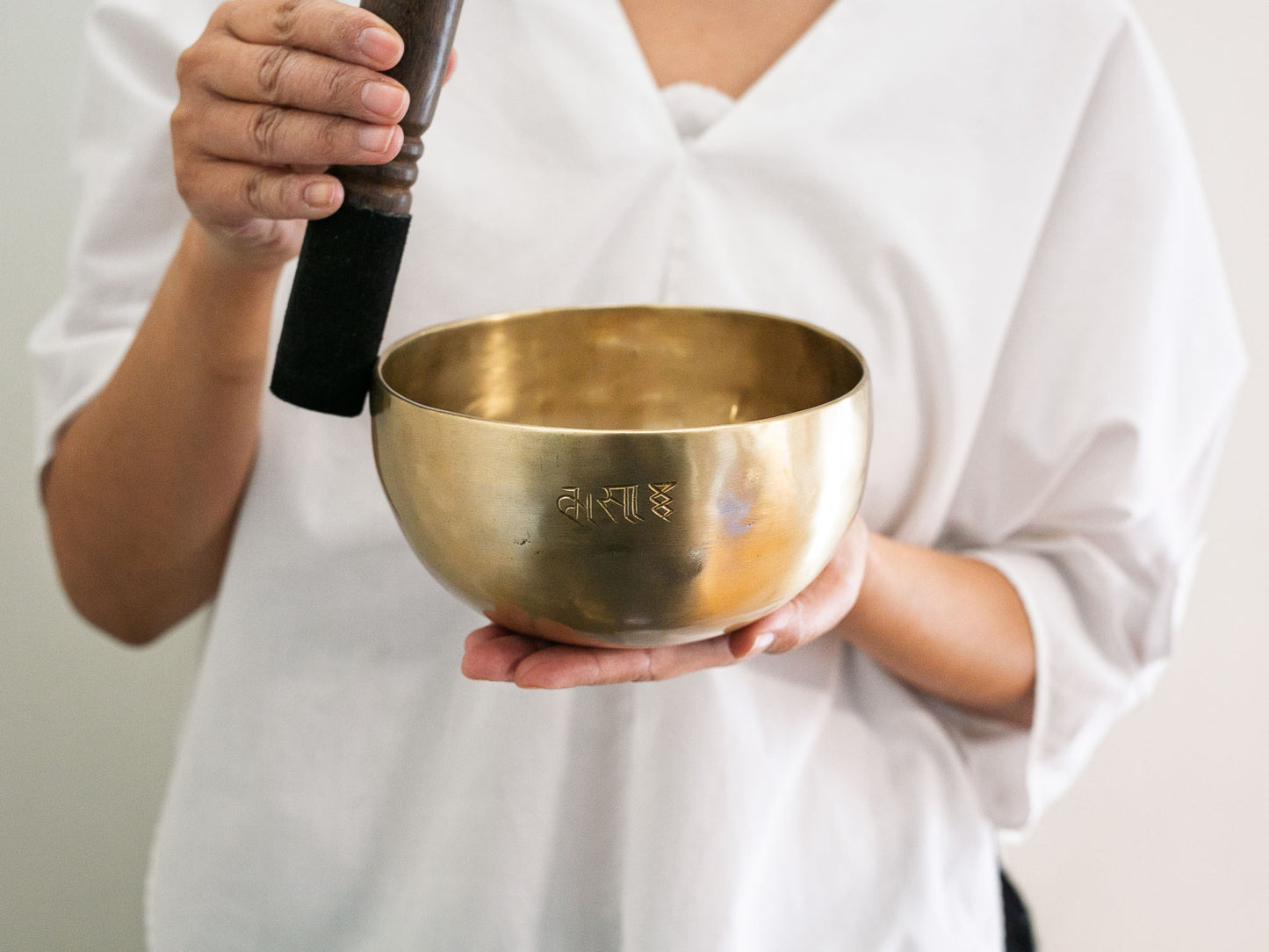Hand Hammered Moon Singing Bowl - Base Note A#3 233 Hz