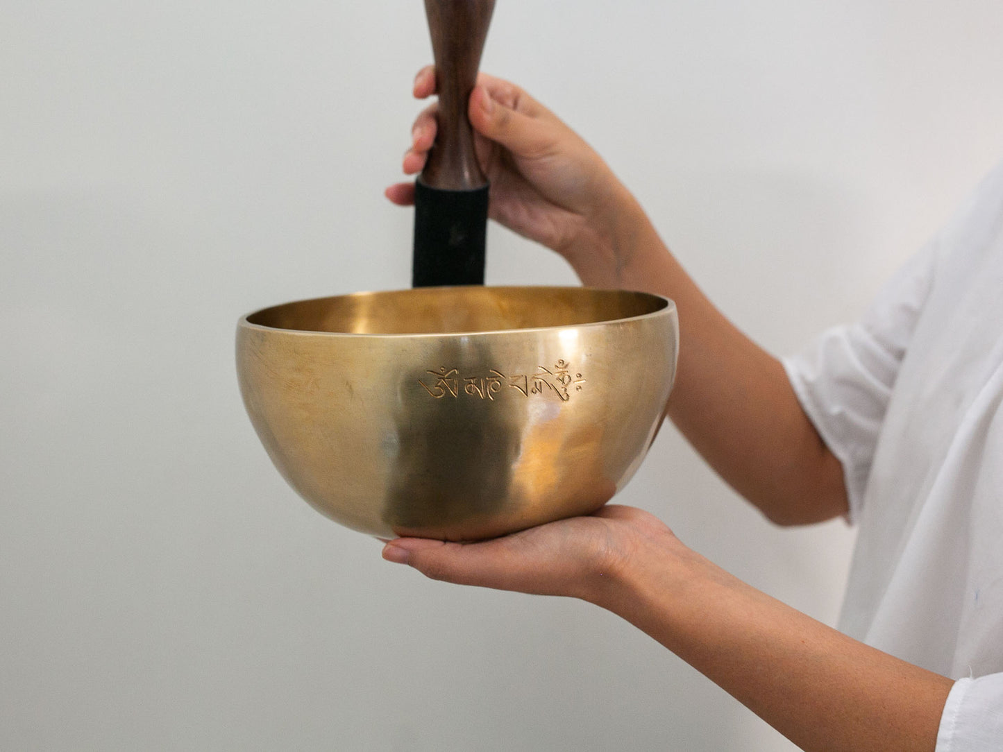 Hand Hammered Moon Singing Bowl - Base Note F#3 190 Hz