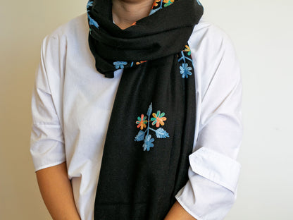 Floral Embroidery Cashmere Shawl (3 options)