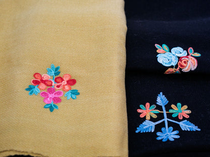 Floral Embroidery Cashmere Shawl (3 options)