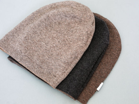A Grade Fine Reversible Cashmere Beanie