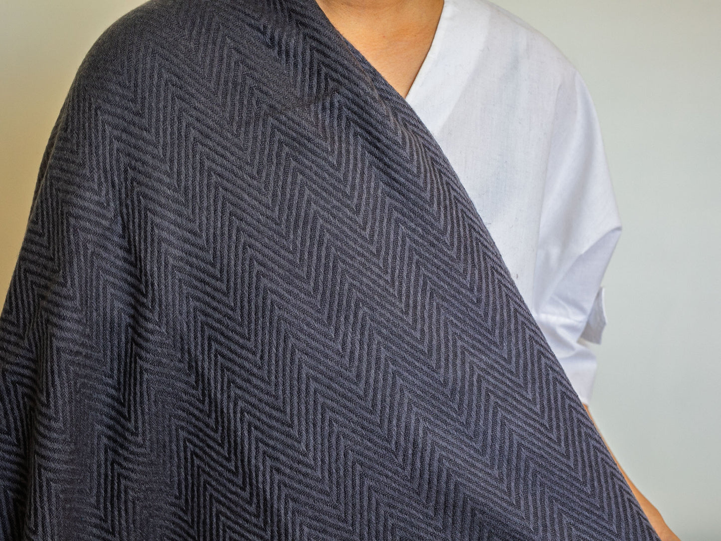 Nepalese 100% Cashmere Shawl (Chevron Pattern) - 3 Colours