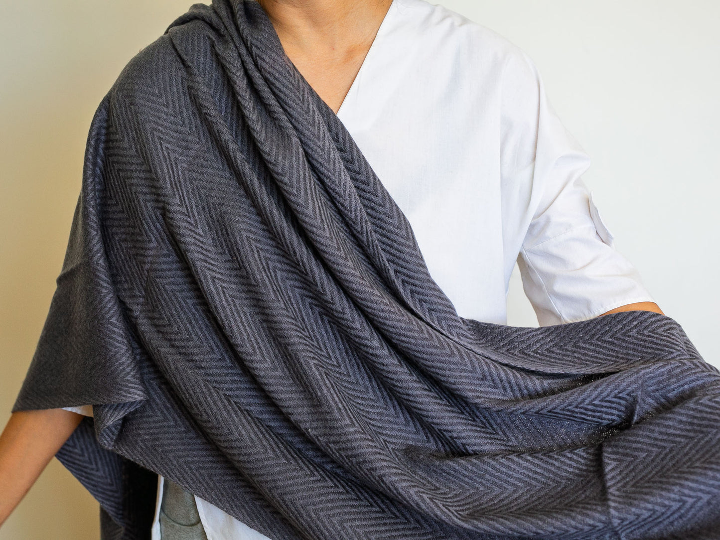 Nepalese 100% Cashmere Shawl (Chevron Pattern) - 3 Colours