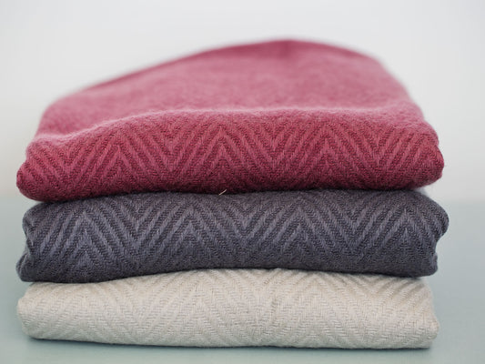Nepalese 100% Cashmere Shawl (Chevron Pattern) - 3 Colours
