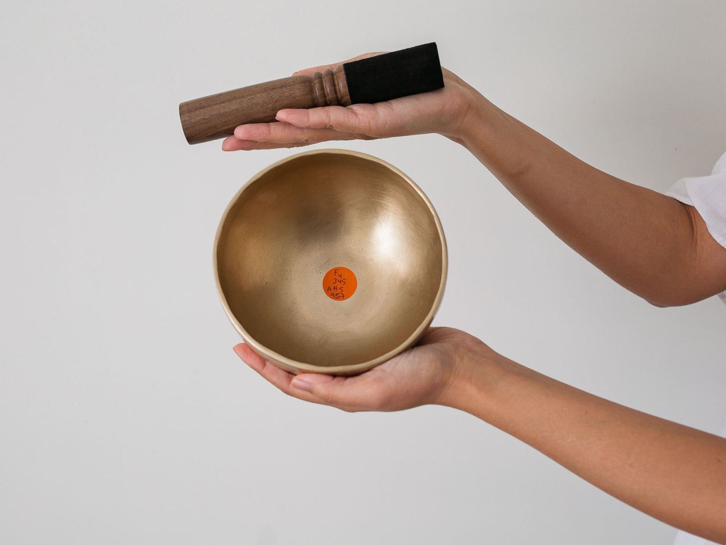 Hand Hammered Moon Singing Bowl - Base Note F4 345