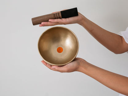 Hand Hammered Moon Singing Bowl - Base Note F4 345