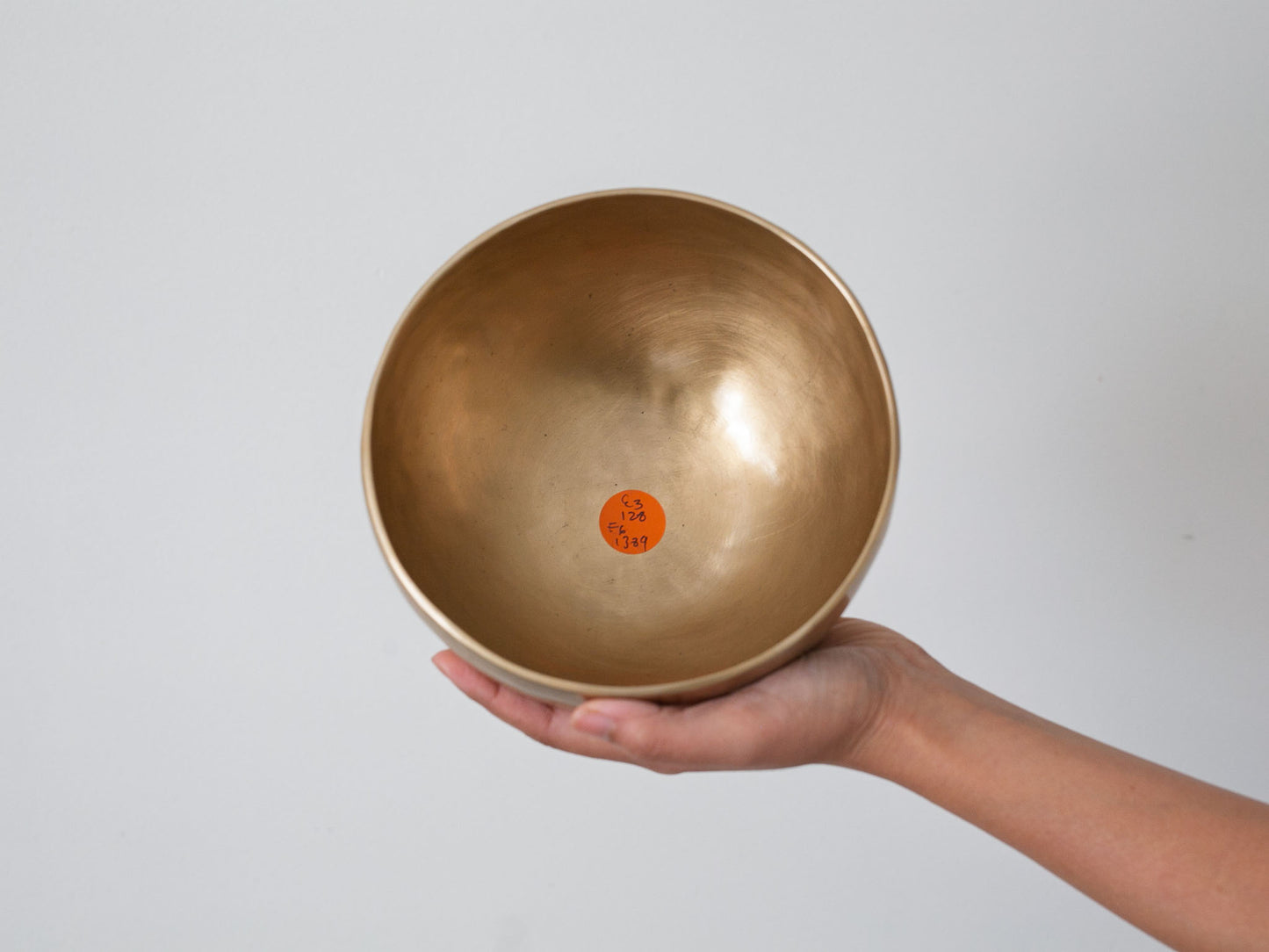 Hand Hammered Moon Singing Bowl - Base Note E3 128 Hz