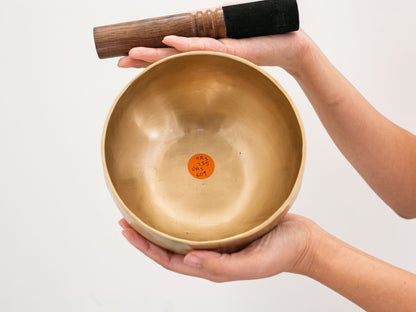 Hand Hammered Moon Singing Bowl - Base Note A#3 235 Hz