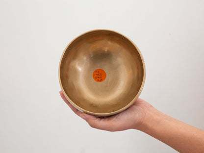 Hand Hammered Moon Singing Bowl - Base Note F4 357 Hz