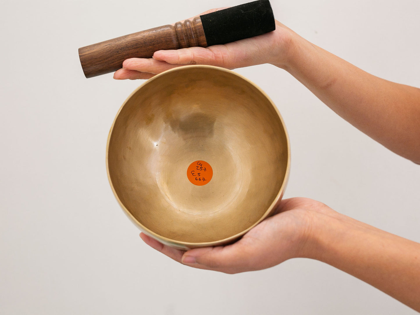 Hand Hammered Moon Singing Bowl - Base Note C4 257 Hz