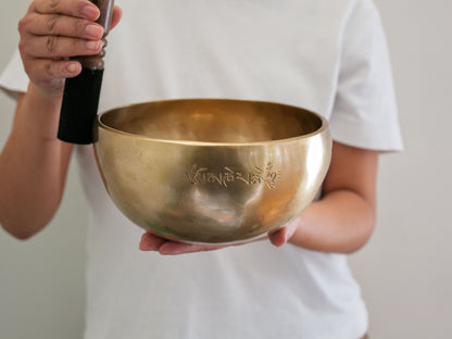 Hand Hammered Moon Singing Bowl - Base Note A#3 233 Hz