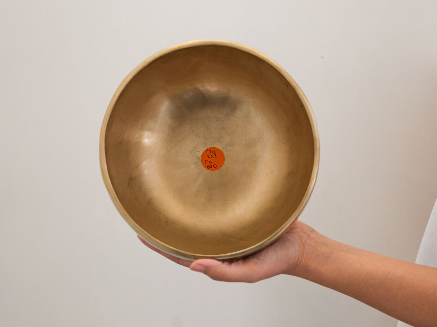 Hand Hammered Moon Singing Bowl - Base Note A#3 233 Hz