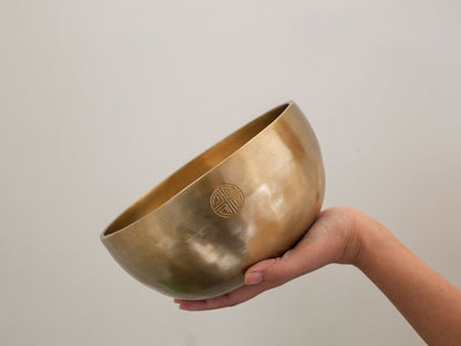 Hand Hammered Moon Singing Bowl - Base Note A#3 229 Hz