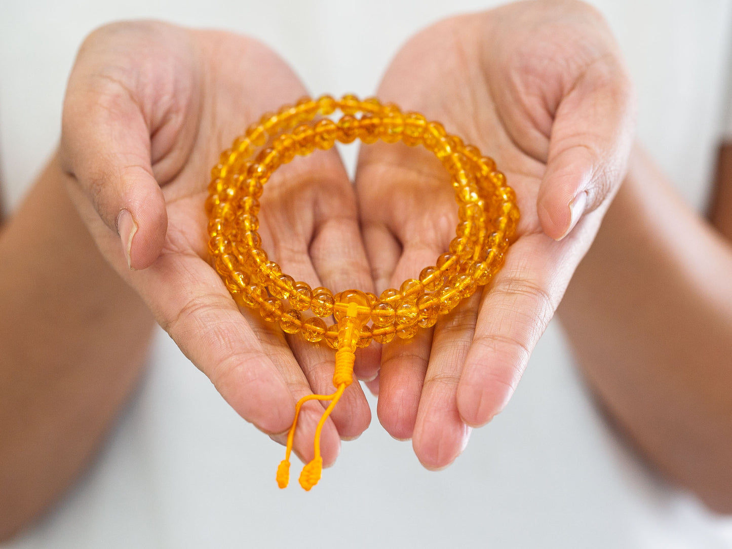 6-7mm 108 beads Citrine Mala