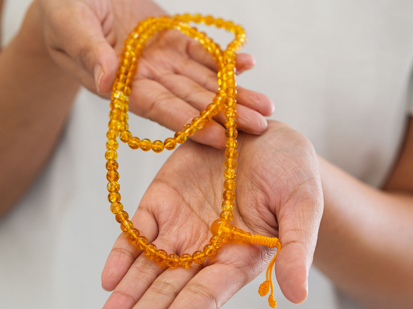 6-7mm 108 beads Citrine Mala