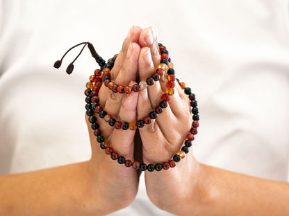6-7mm 108 beads brown Agate Mala