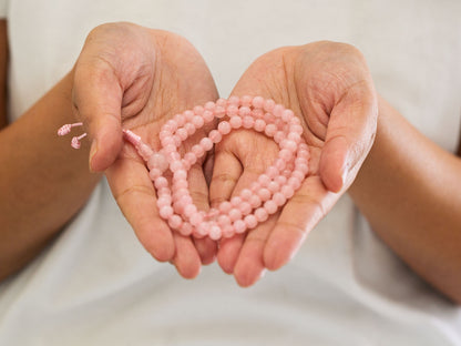 6-7mm 108 beads Rose Quartz Mala
