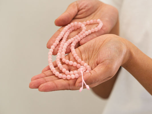 6-7mm 108 beads Rose Quartz Mala