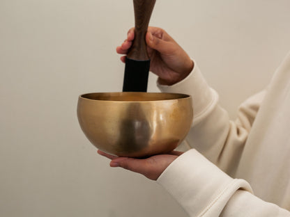 Hand Hammered Singing Bowl - Base Note D#4 308 Hz