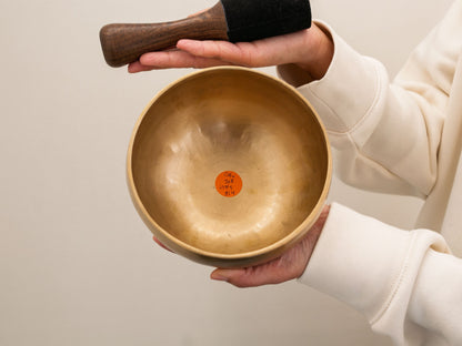 Hand Hammered Singing Bowl - Base Note D#4 308 Hz