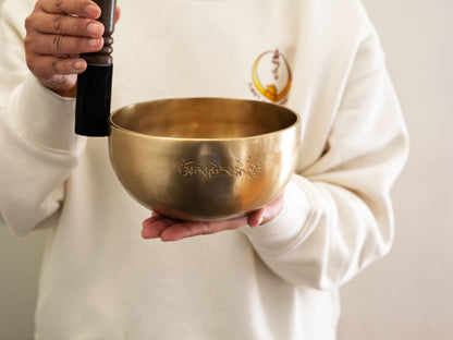 Hand Hammered Moon Singing Bowl - Base Note B3 254 Hz