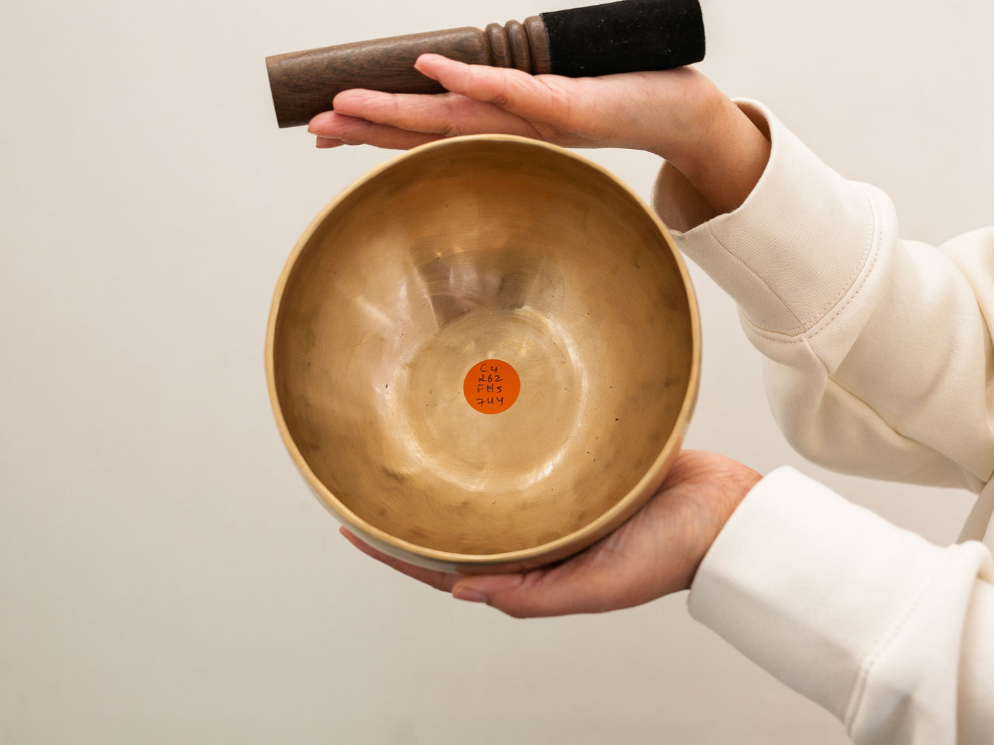 Hand Hammered Moon Singing Bowl - Base Note C4 262 Hz
