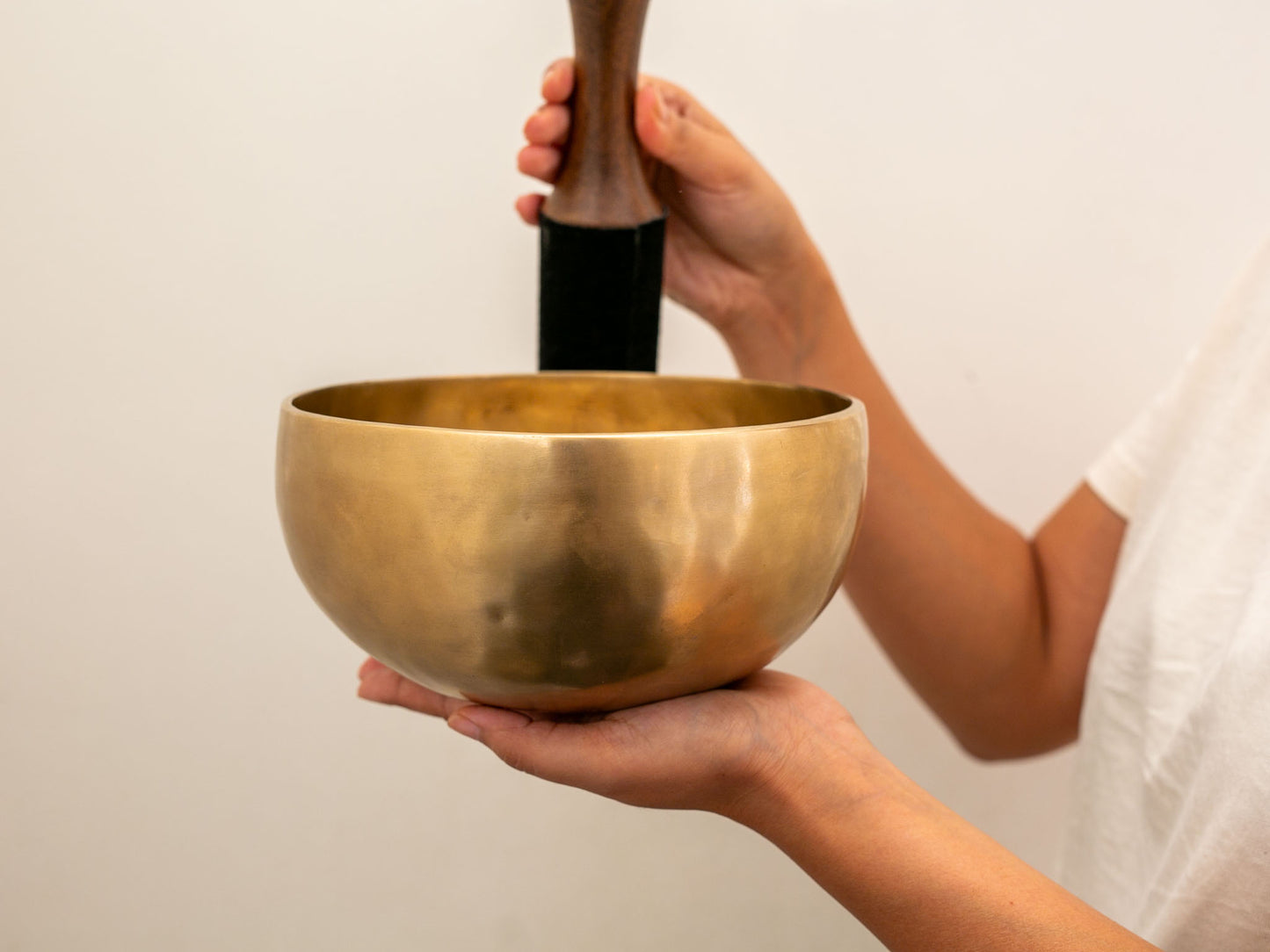 Hand Hammered Singing Bowl - Base Note A#3 228 Hz