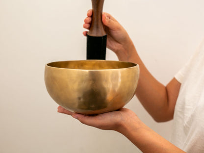 Hand Hammered Singing Bowl - Base Note A#3 228 Hz