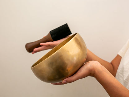 Hand Hammered Singing Bowl - Base Note A#3 228 Hz