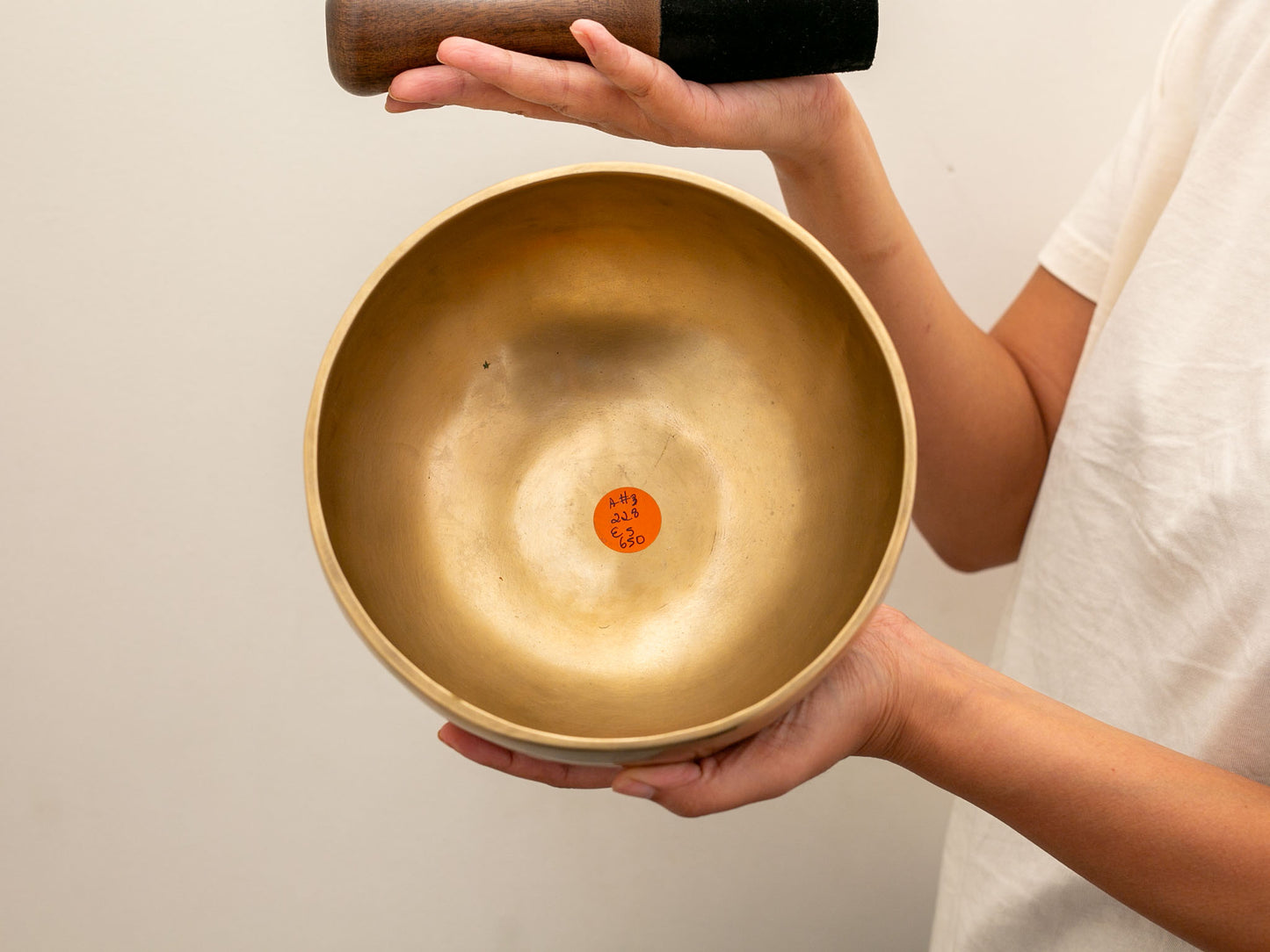 Hand Hammered Singing Bowl - Base Note A#3 228 Hz