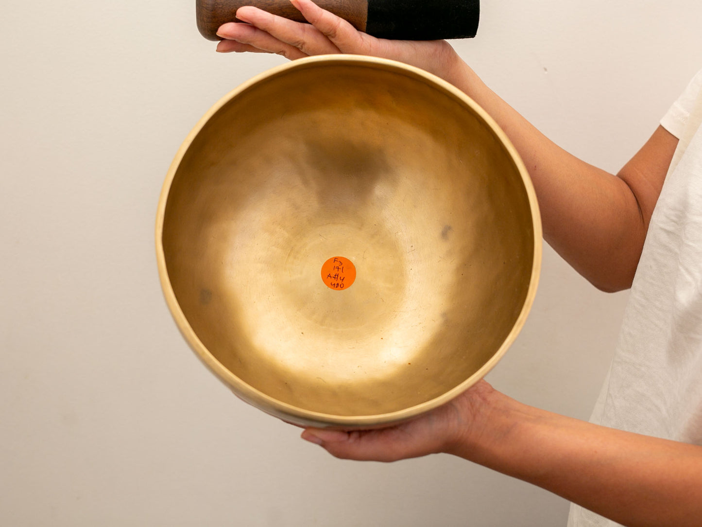 Hand Hammered Singing Bowl - Base Note F3 171 Hz