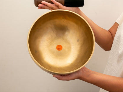 Hand Hammered Singing Bowl - Base Note F3 171 Hz