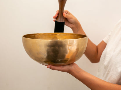 Hand Hammered Singing Bowl - Base Note A#2 114 Hz