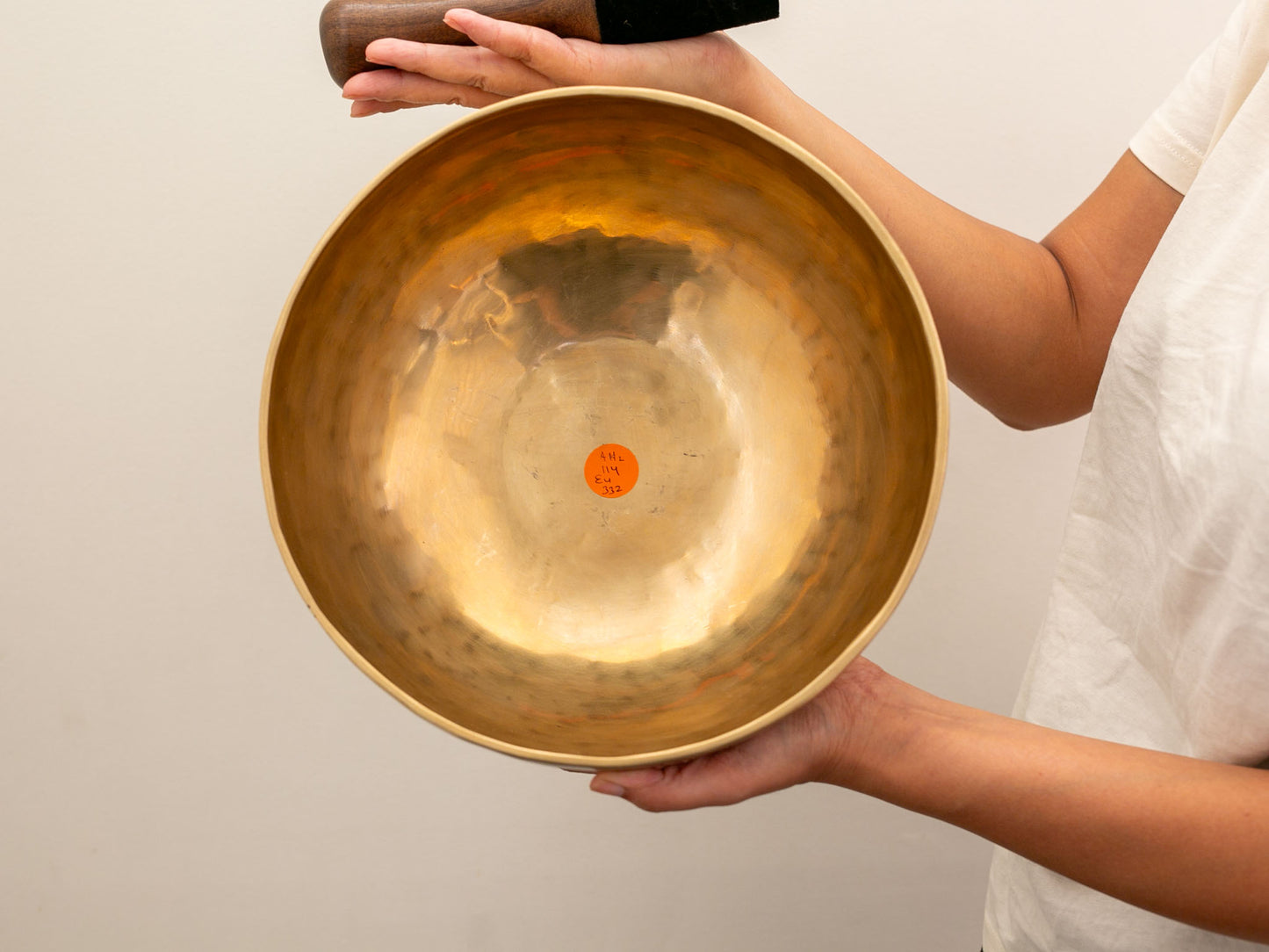 Hand Hammered Singing Bowl - Base Note A#2 114 Hz