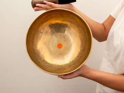 Hand Hammered Singing Bowl - Base Note A#2 114 Hz