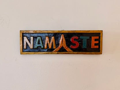 Namaste Wooden Wall Hanging