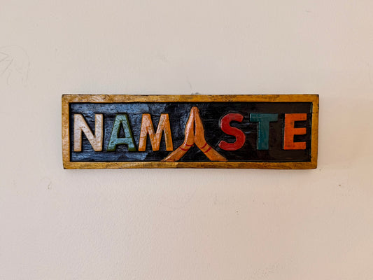 Namaste Wooden Wall Hanging