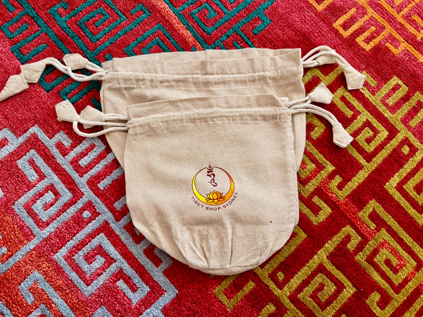 Raw Cotton Singing Bowl Bag (4 Sizes)