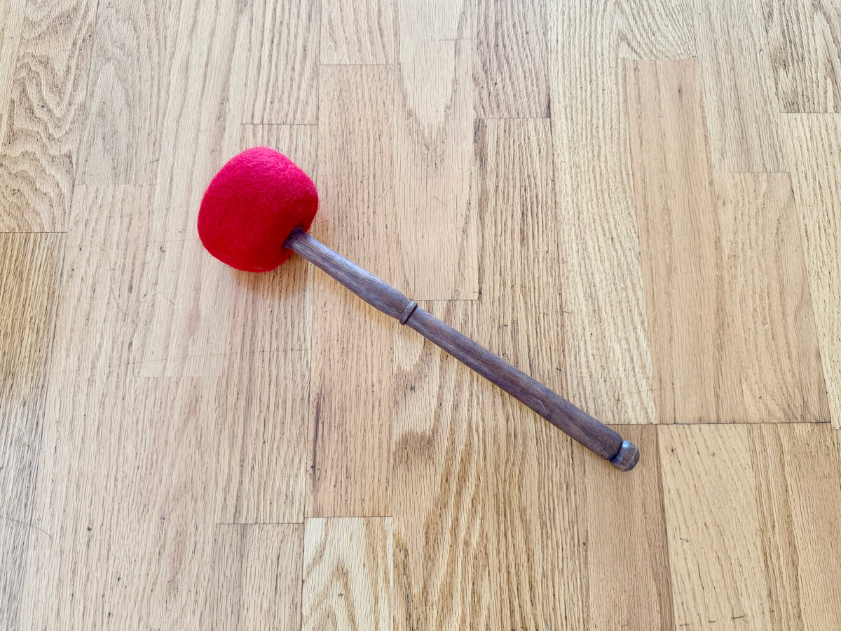 XL  Red Ball Mallet - for Large bowls and Gong