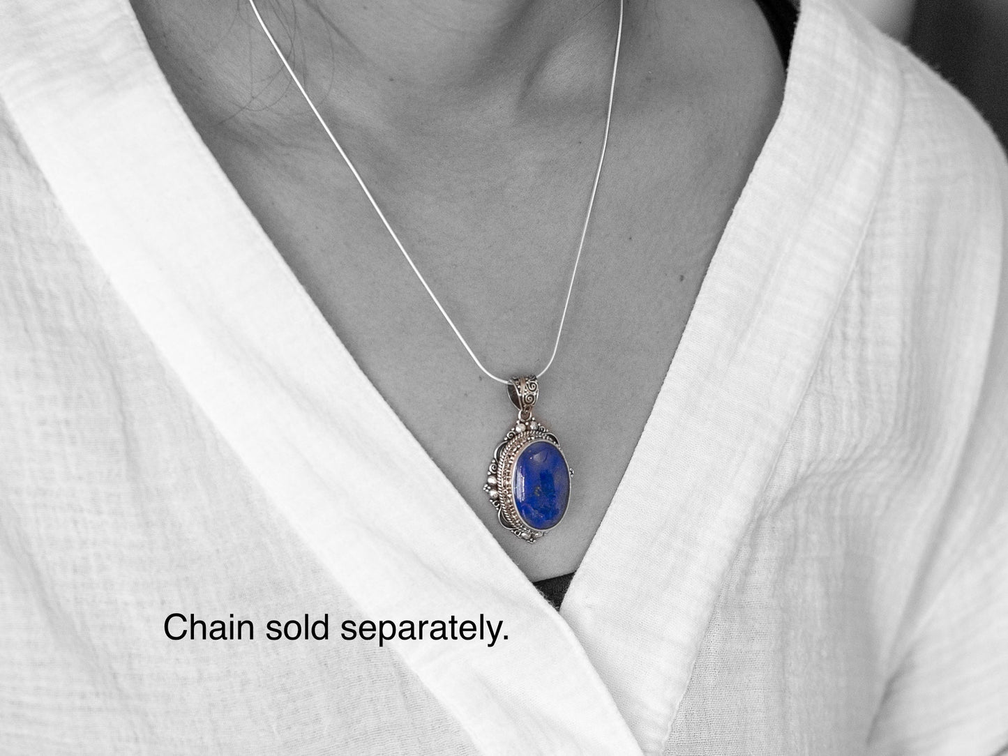 Lapis Lazuli Silver Pendant